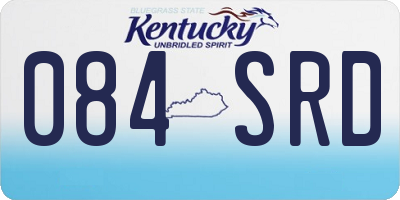 KY license plate 084SRD