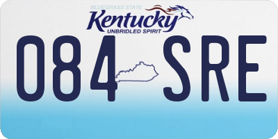 KY license plate 084SRE