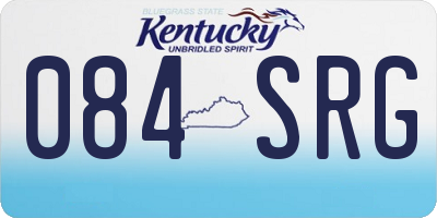 KY license plate 084SRG