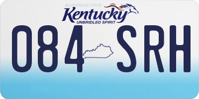 KY license plate 084SRH
