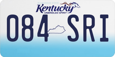 KY license plate 084SRI