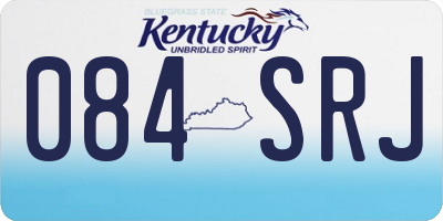 KY license plate 084SRJ