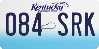 KY license plate 084SRK