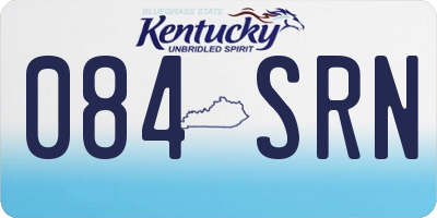 KY license plate 084SRN