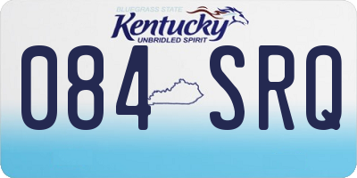 KY license plate 084SRQ