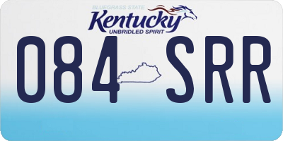 KY license plate 084SRR