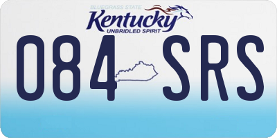 KY license plate 084SRS