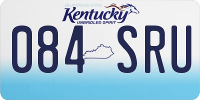 KY license plate 084SRU
