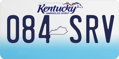 KY license plate 084SRV