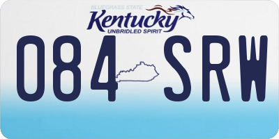 KY license plate 084SRW