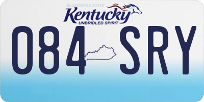 KY license plate 084SRY