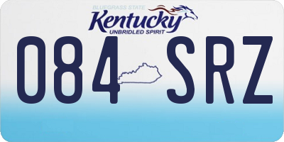 KY license plate 084SRZ