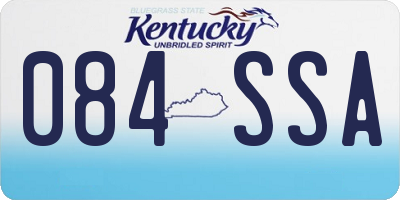 KY license plate 084SSA