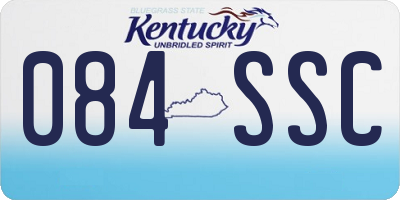 KY license plate 084SSC