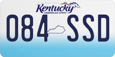 KY license plate 084SSD