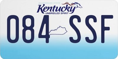 KY license plate 084SSF