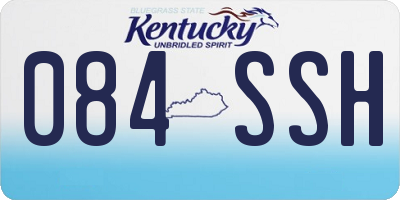 KY license plate 084SSH