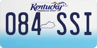 KY license plate 084SSI