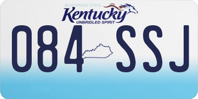 KY license plate 084SSJ