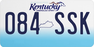 KY license plate 084SSK
