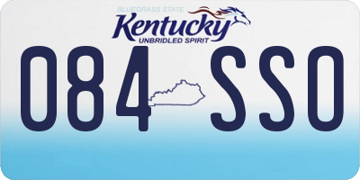 KY license plate 084SSO