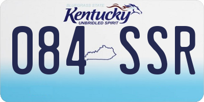 KY license plate 084SSR