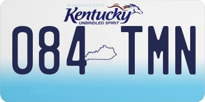 KY license plate 084TMN