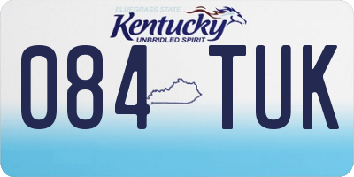 KY license plate 084TUK