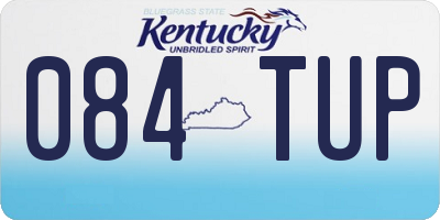 KY license plate 084TUP