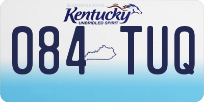 KY license plate 084TUQ