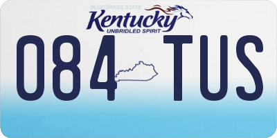 KY license plate 084TUS