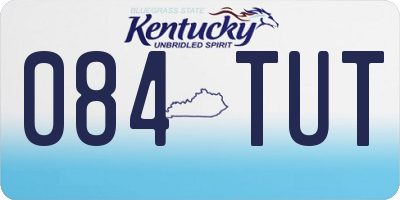 KY license plate 084TUT
