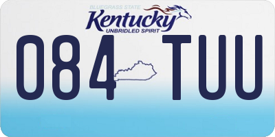 KY license plate 084TUU