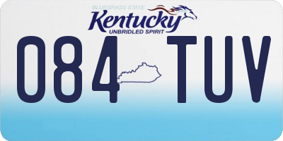 KY license plate 084TUV