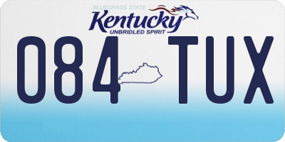 KY license plate 084TUX