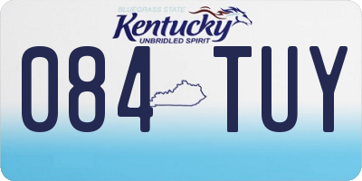 KY license plate 084TUY