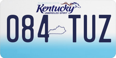KY license plate 084TUZ