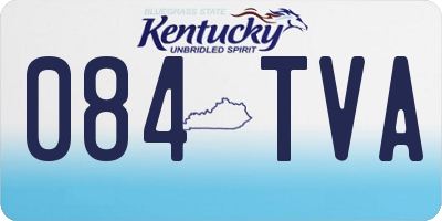 KY license plate 084TVA