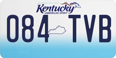 KY license plate 084TVB