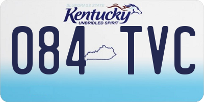 KY license plate 084TVC