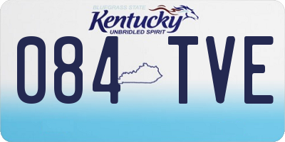 KY license plate 084TVE