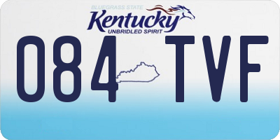 KY license plate 084TVF