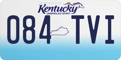 KY license plate 084TVI