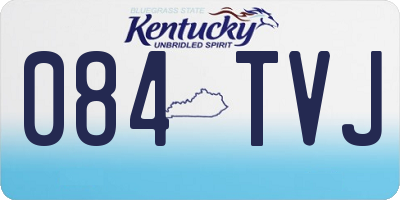 KY license plate 084TVJ