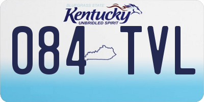 KY license plate 084TVL