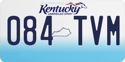 KY license plate 084TVM