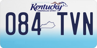 KY license plate 084TVN