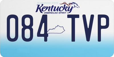 KY license plate 084TVP
