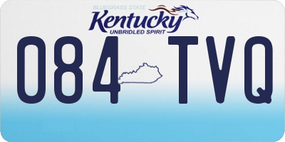 KY license plate 084TVQ