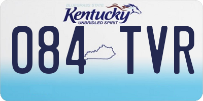KY license plate 084TVR